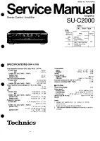 Technics - SUC-2000 - Owners manual 
